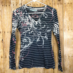 Maurices Long Sleeve Striped T-Shirt